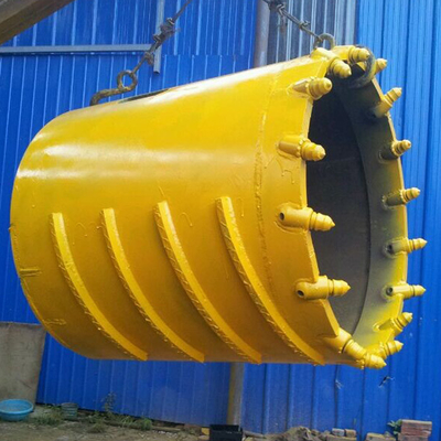 বুলেট দাঁত সহ হার্ড গ্রাউন্ড Q355d রক কোর ব্যারেল বালতি